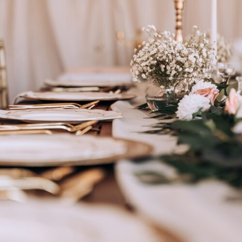 Elegant table setting for event